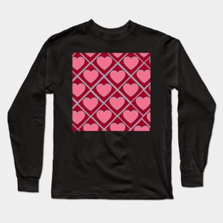 Red and Pink Hearts Long Sleeve T-Shirt